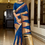 Thumbnail: Medium Electric Blue Fancy Silk Saree With Tassels, nimbdee