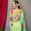 Thumbnail: Slime Green Organza Saree, nimbdee