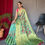 Thumbnail: Slime Green Organza Saree, nimbdee