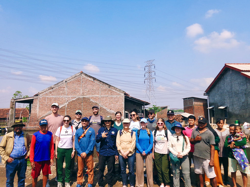 Visited the coastal community of Demak, where land subsidence, sea-level rise, and erosion have submerged homes and displaced families. The region experiences land subsidence rates of up to 6–65 cm per year, exacerbating tidal flooding and coastal erosion.
