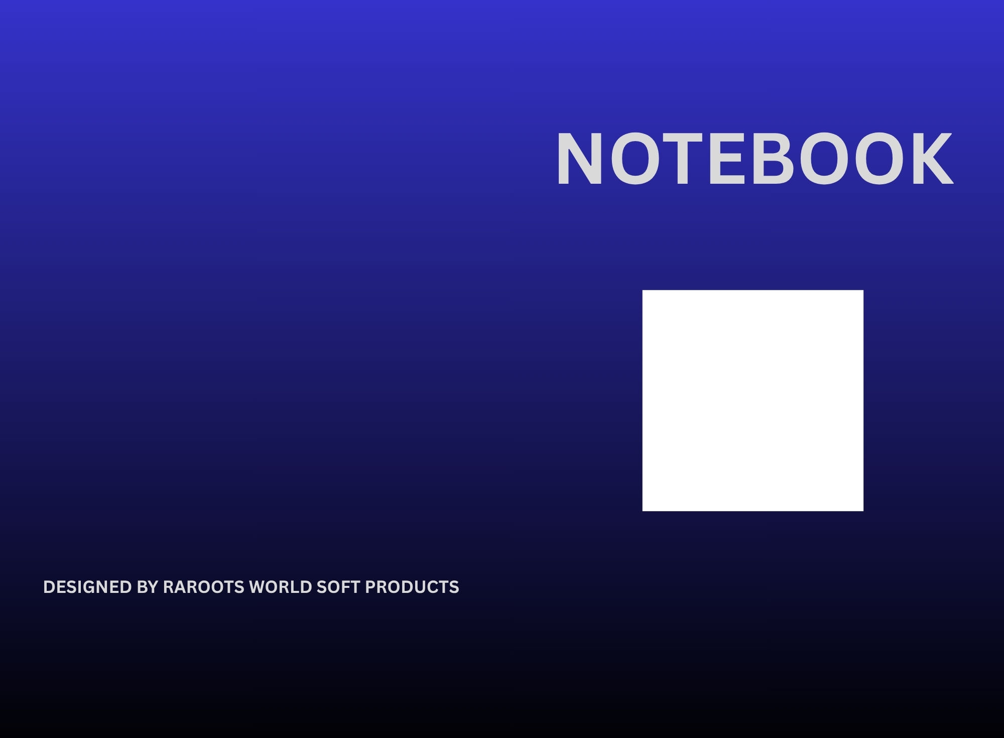 NOTEBOOK COVER - NAVY BLUE SQUARED THEME DESIGN