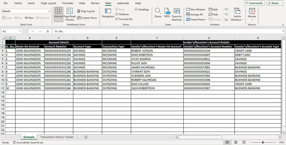Daily Transaction File TRANSACTION HISTORY DATA TRACKER | RWSP - ONLINE SHOP
