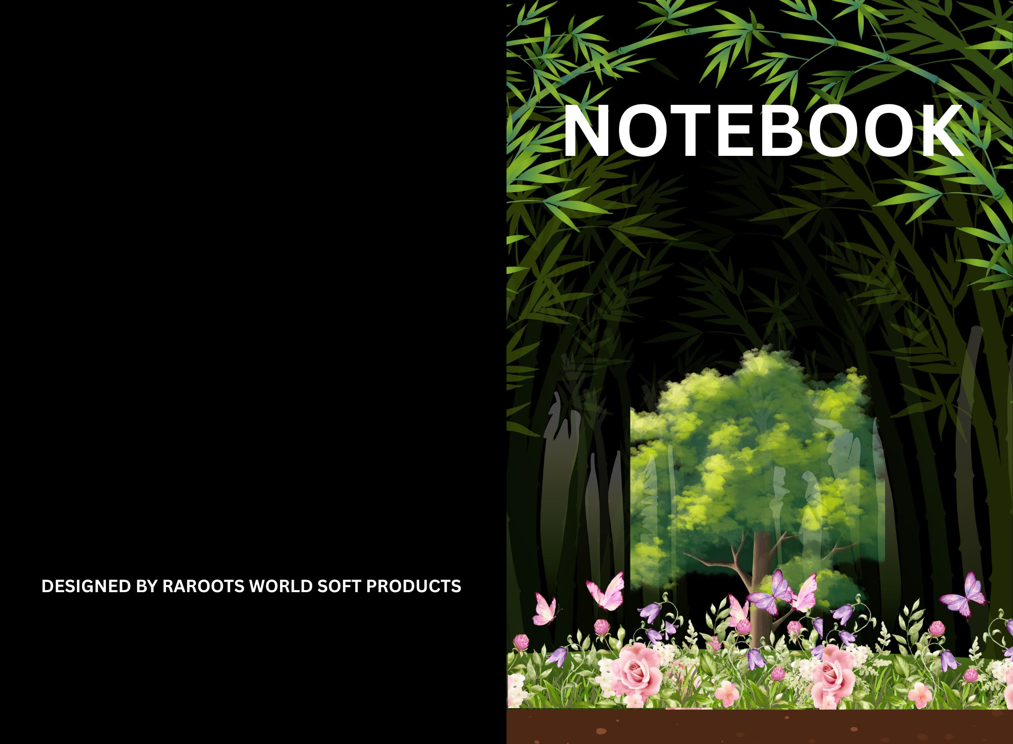 NOTEBOOK COVER - PEACEFUL JUNGLE THEME DESIGN