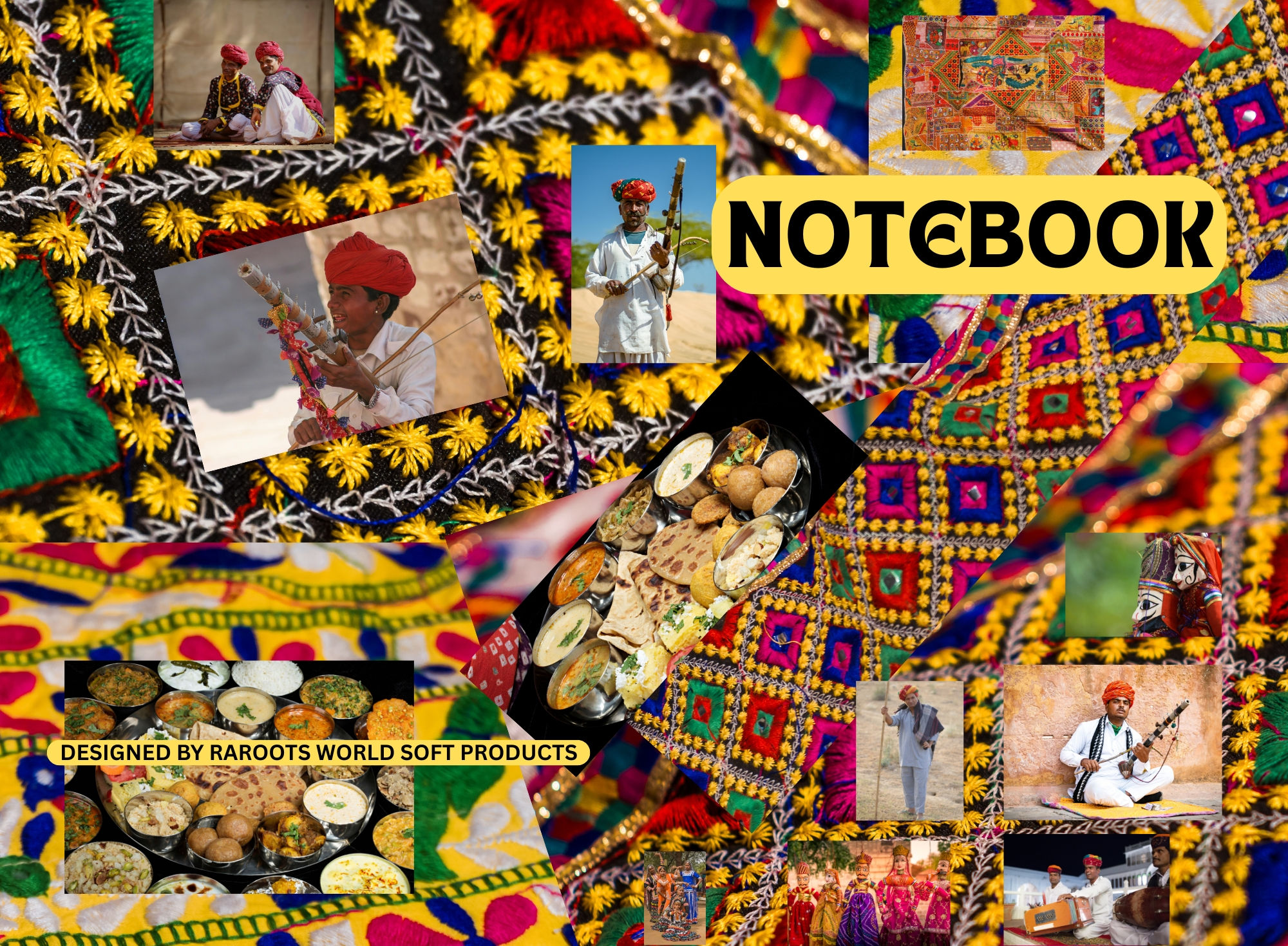 NOTEBOOK COVER - RAJASTHANI THEME DESIGN