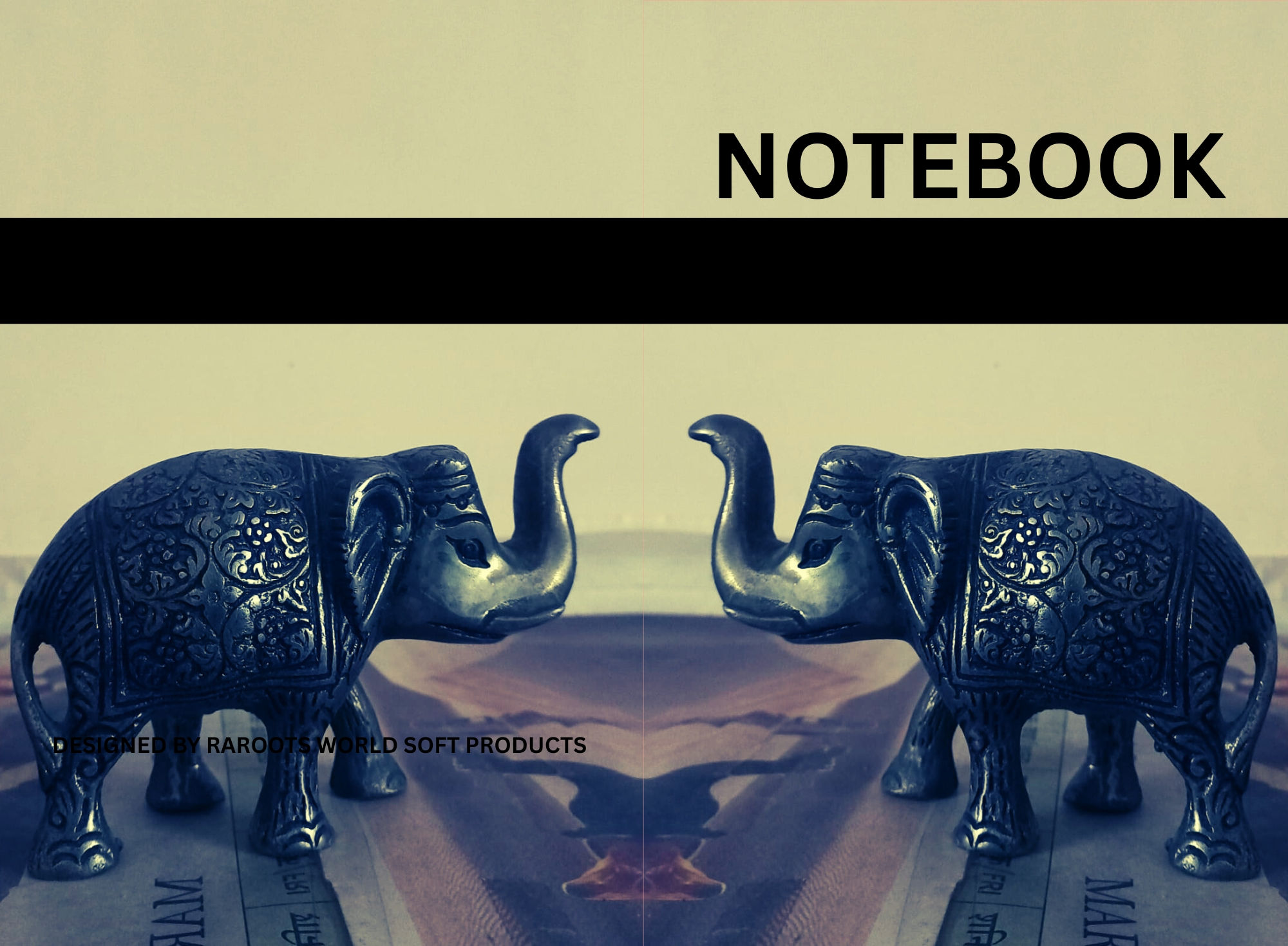 NOTEBOOK COVER - ELEPHANT THEME DESIGN