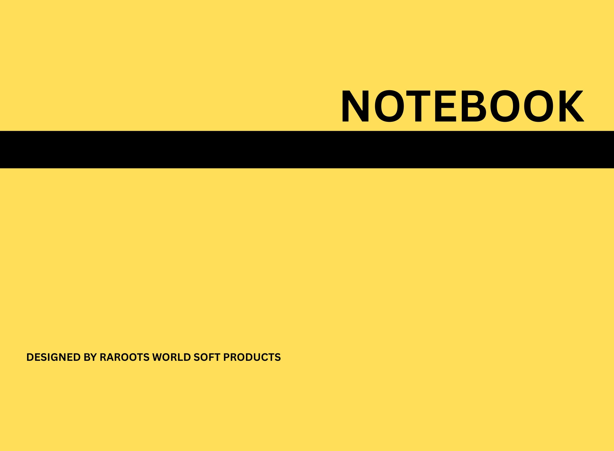 NOTEBOOK COVER - BRIGHT YELLOW THEME DESIGN