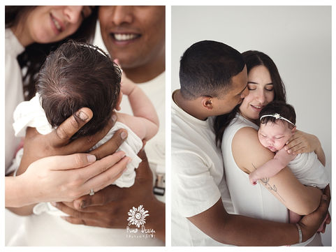 Neugeborenen-Fotoshooting mit süßer Emma und ihren sympathischen Eltern in Regensburg