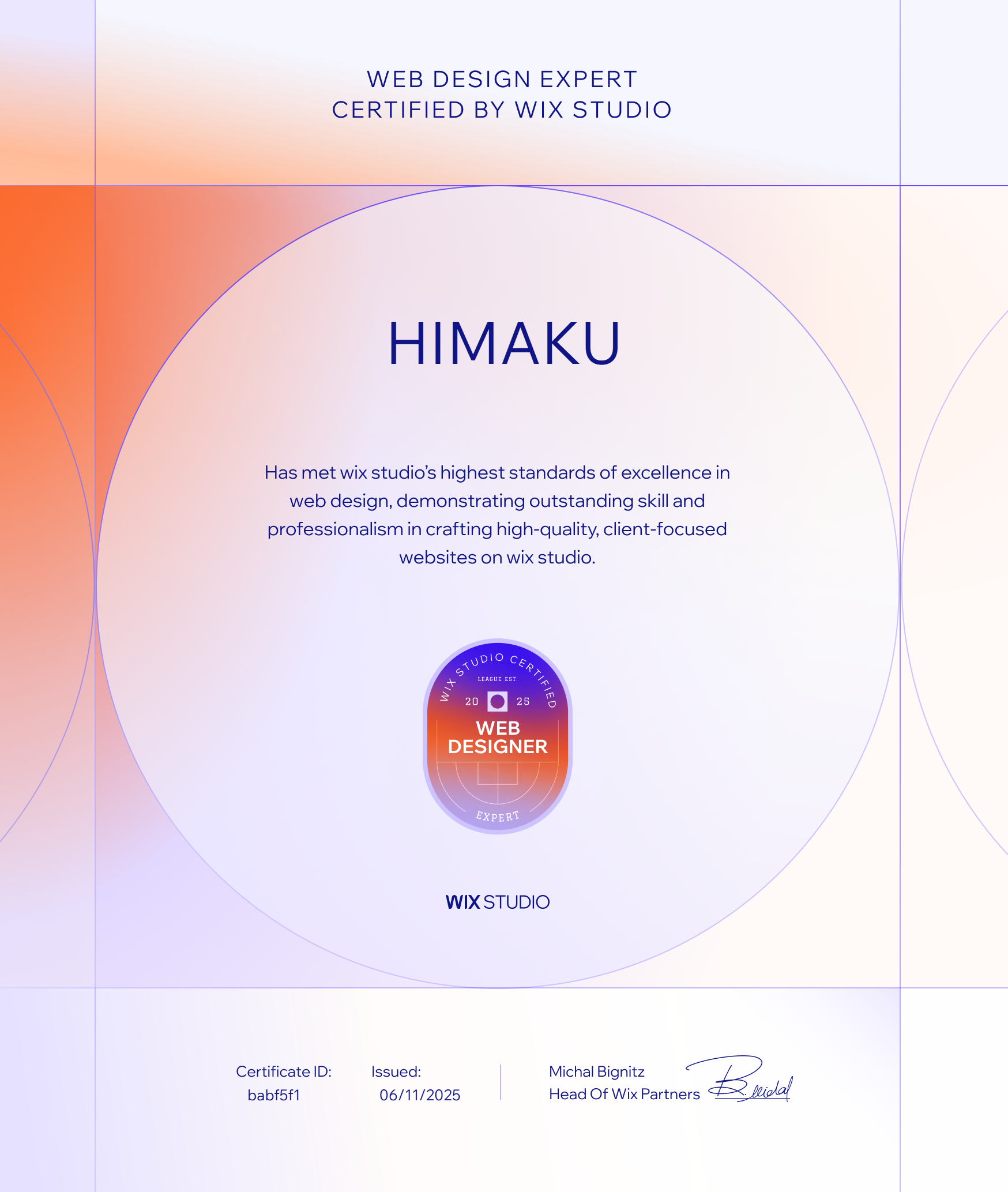 Himaku fait partie de la Wix Studio League