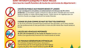 Risque “Feux de forêts” : mesures préfectorales et gestion du débroussaillement