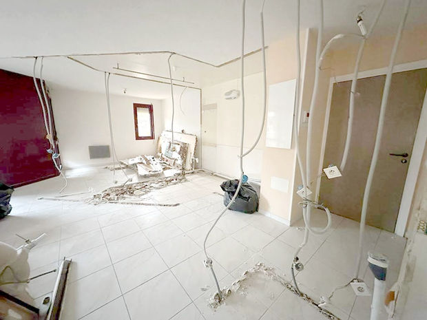 Travaux de rénovation d'une installation électrique .