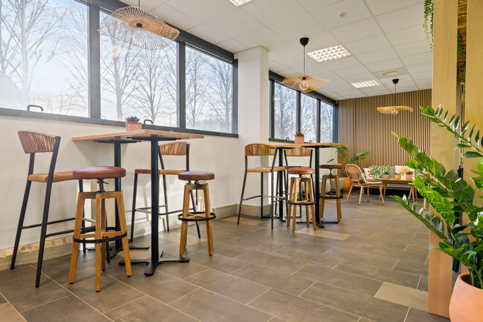 Standing table for company break room