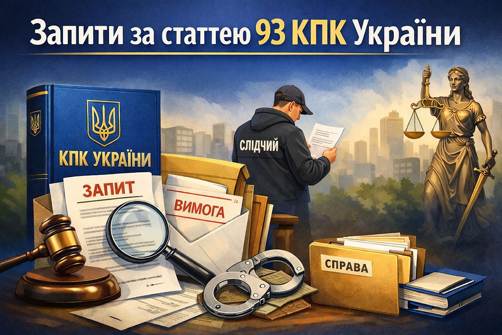 Вебінар "Запити за ст. 93 КПК України: як діяти на запит слідства чи прокуратури"