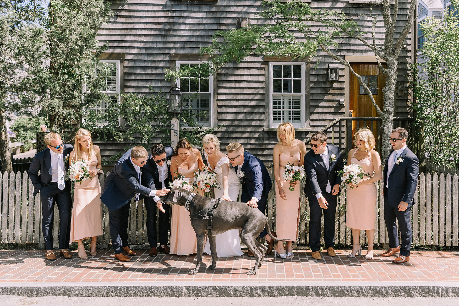 Bride and groom at a Martha's Vineyard wedding photography by David Welch Photography