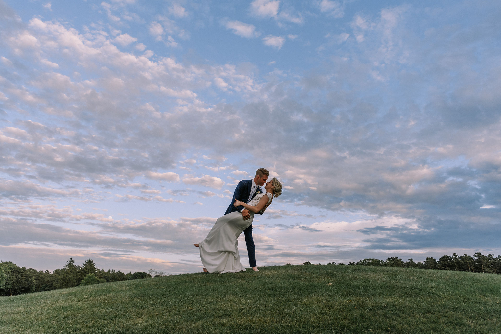 Bride and groom at a Martha's Vineyard wedding photography by David Welch Photography