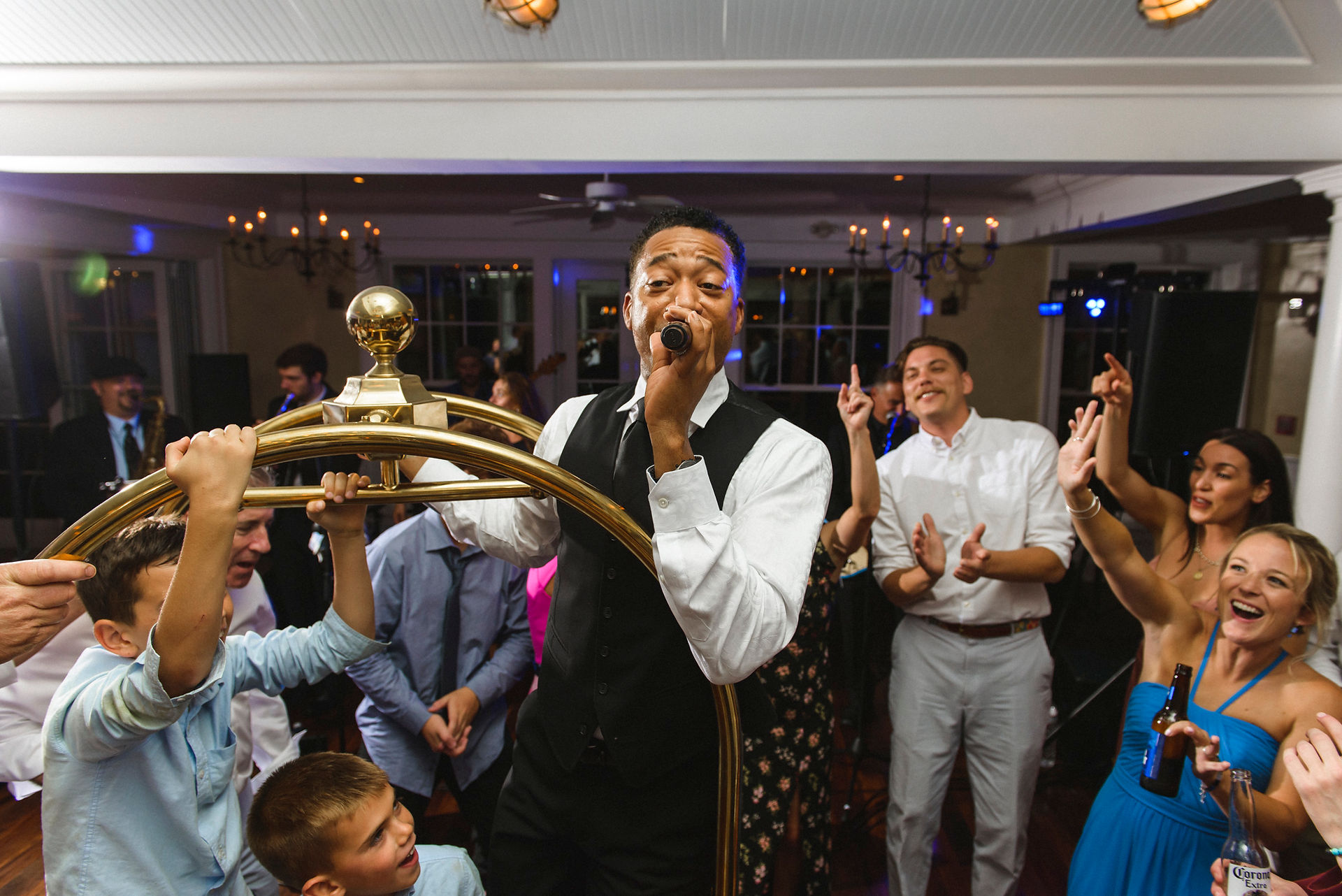 A wedding reception at the Harbor View Hotel on Martha's Vineyard photo by David Welch Photography