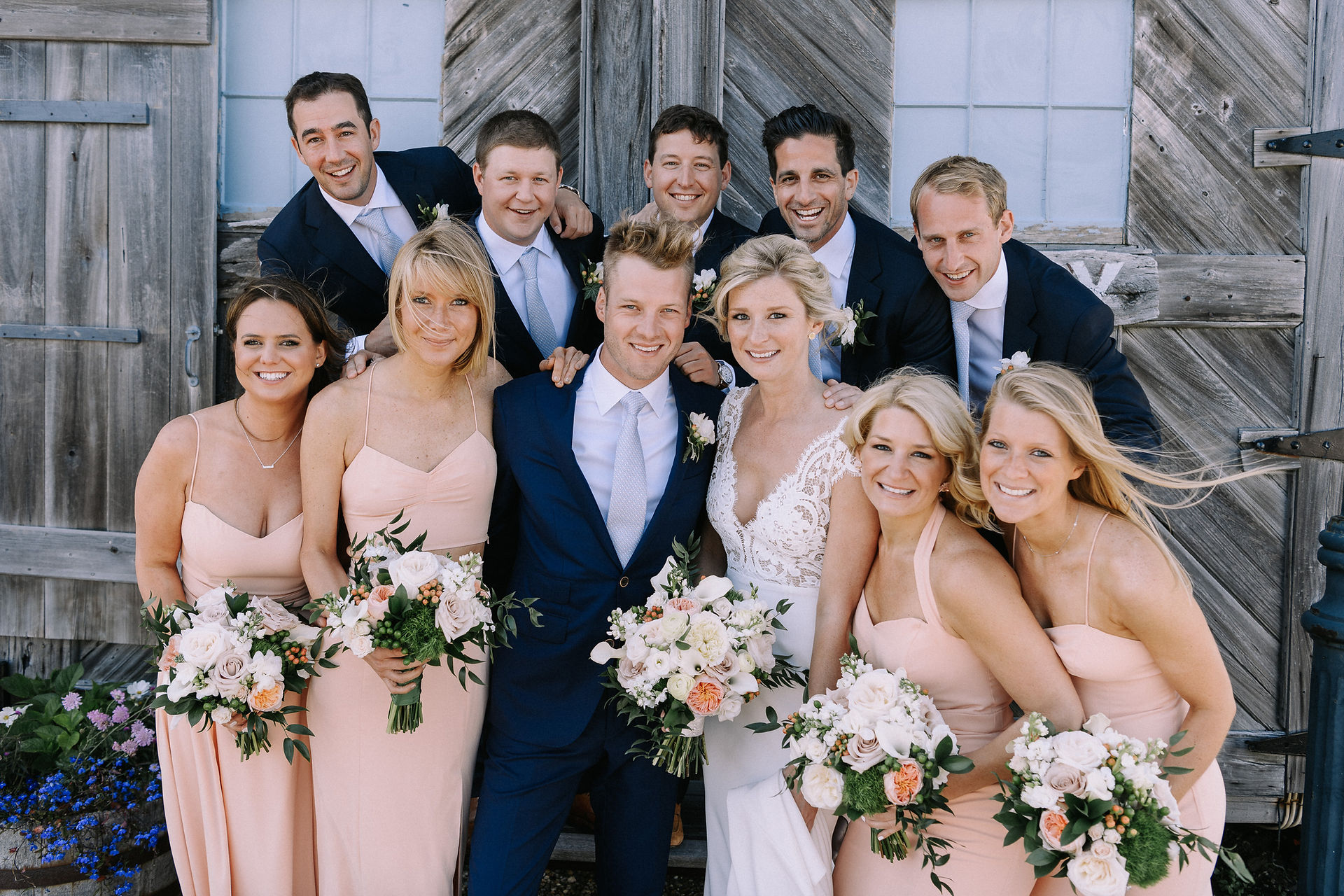 Bride and groom at a Martha's Vineyard wedding photography by David Welch Photography