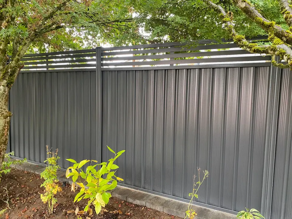 ColorMAX steel sheet fencing made from genuine Colorbond steel from Australia.  Long lasting, Easy maintenance, fire resistant, and 5 layers of protection.
