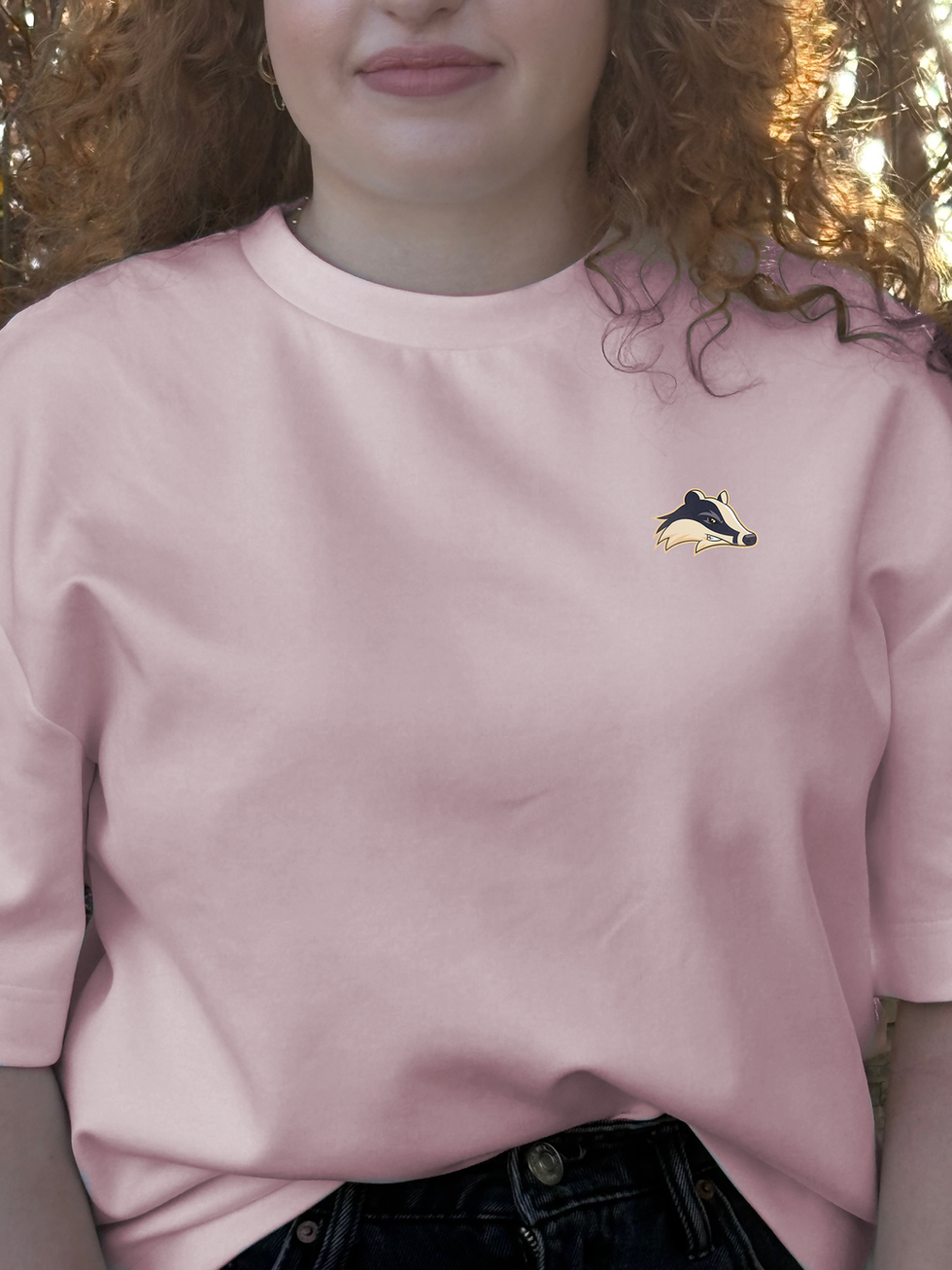 Tshirt Soft Pink - Tête Blaireau