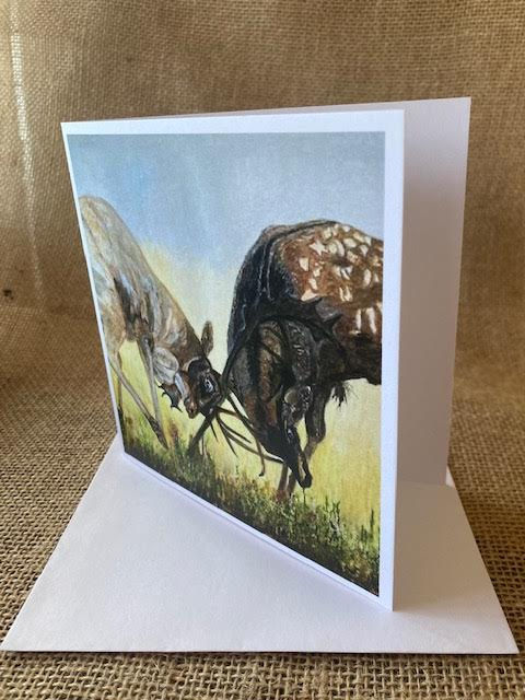 Thumbnail: Greeting Card with Stags Design