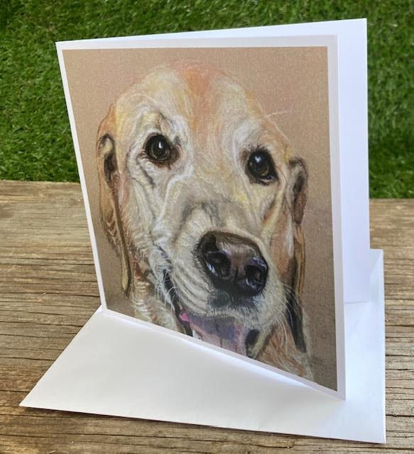 Thumbnail: Greeting Card with Golden Labrador Design