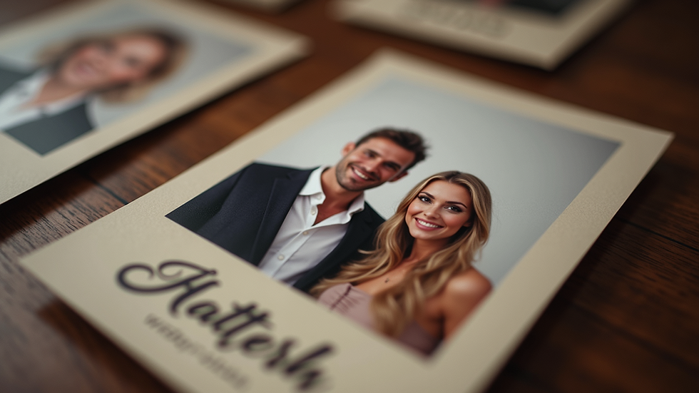 Close-up view of a photo booth printout with custom event branding