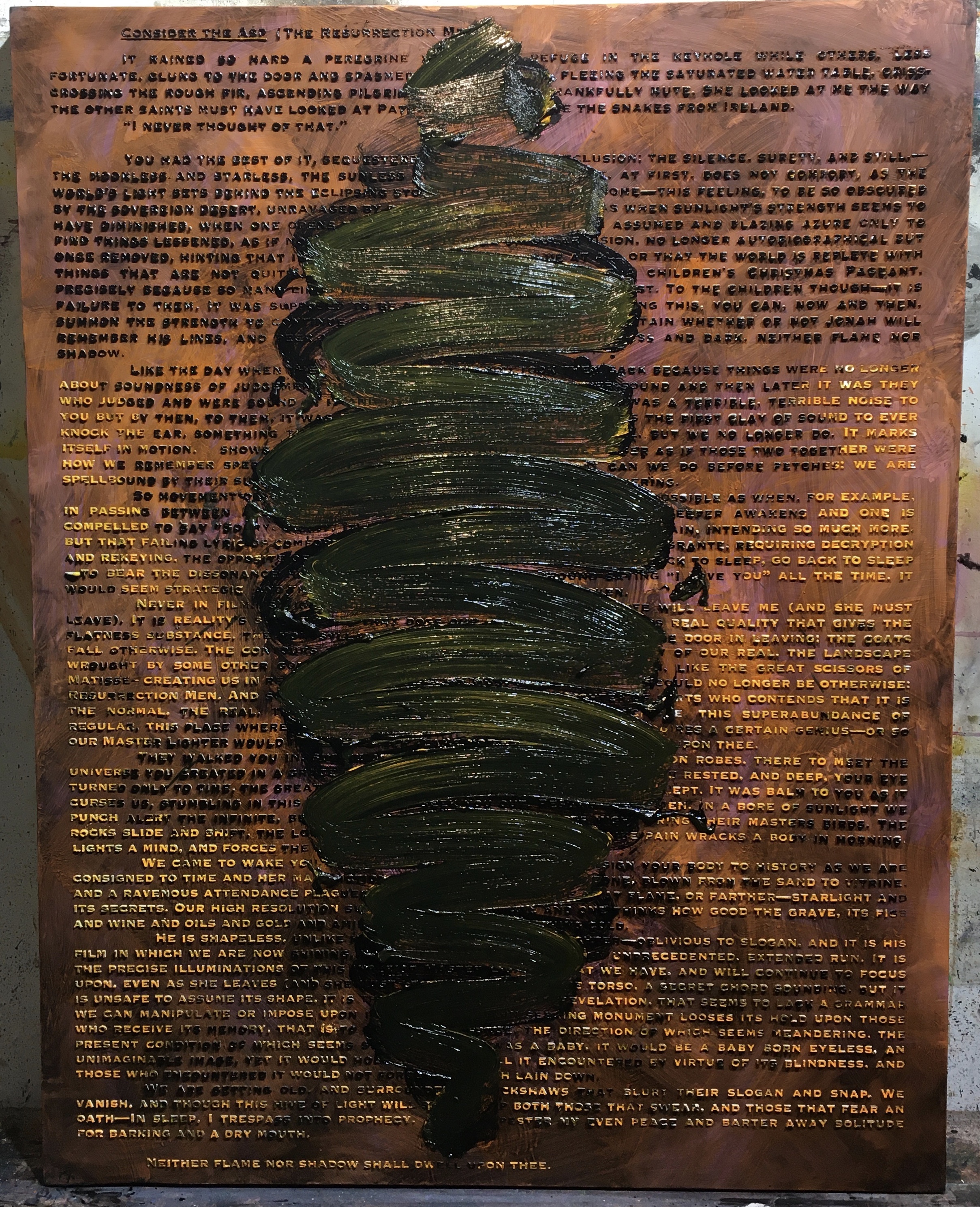 Consider the Asp, oil on mesh 40"x 51, 2020