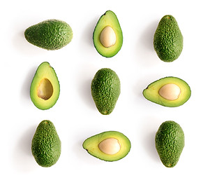 Seamless pattern with avocado. Tropical 