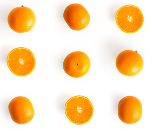 Seamless pattern with orange. Tropical a