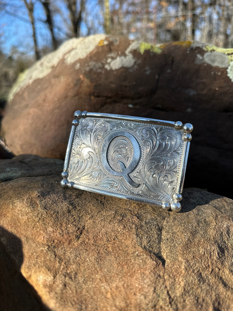 Thumbnail: Heavy Solid sterling silver buckle
