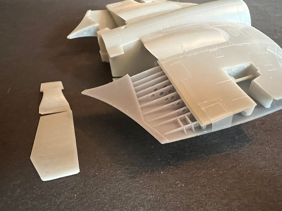 3D Printed 1/48 Scale F2H-2 Banshee Detail Above Flaps