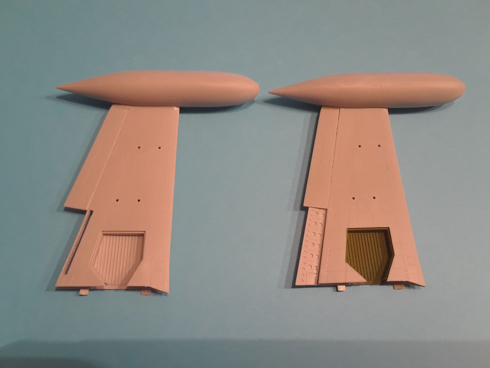 NOTE: The smaller Outer Flaps are glued to the top of the outer wing.