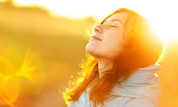 Woman in the peaceful sun