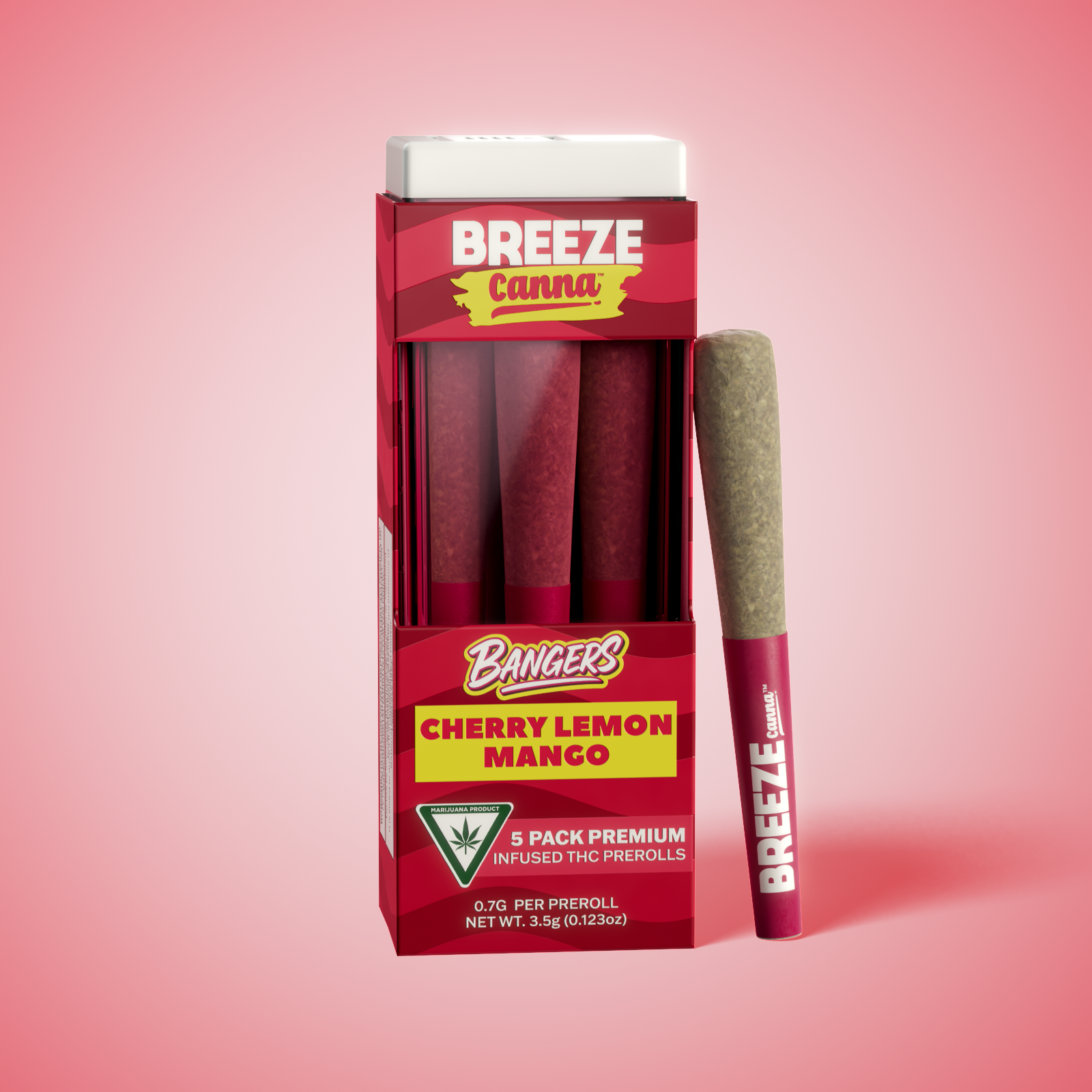 Cherry Lemon Mango - Bangers Infused Preroll .7g (5pk / 3.5g) MI