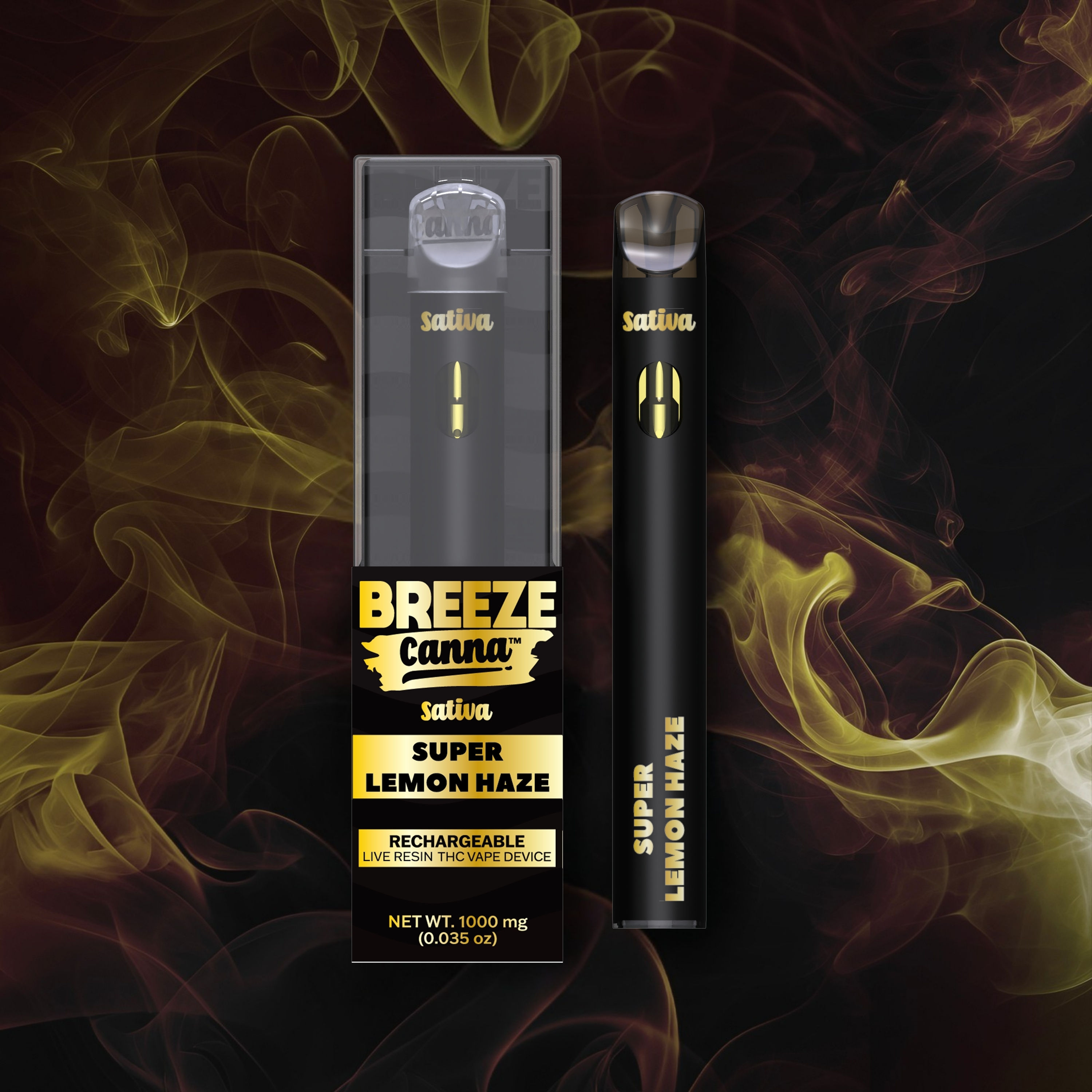 Super Lemon Haze - Sativa Live Resin 1g PLUS Vape Device IL