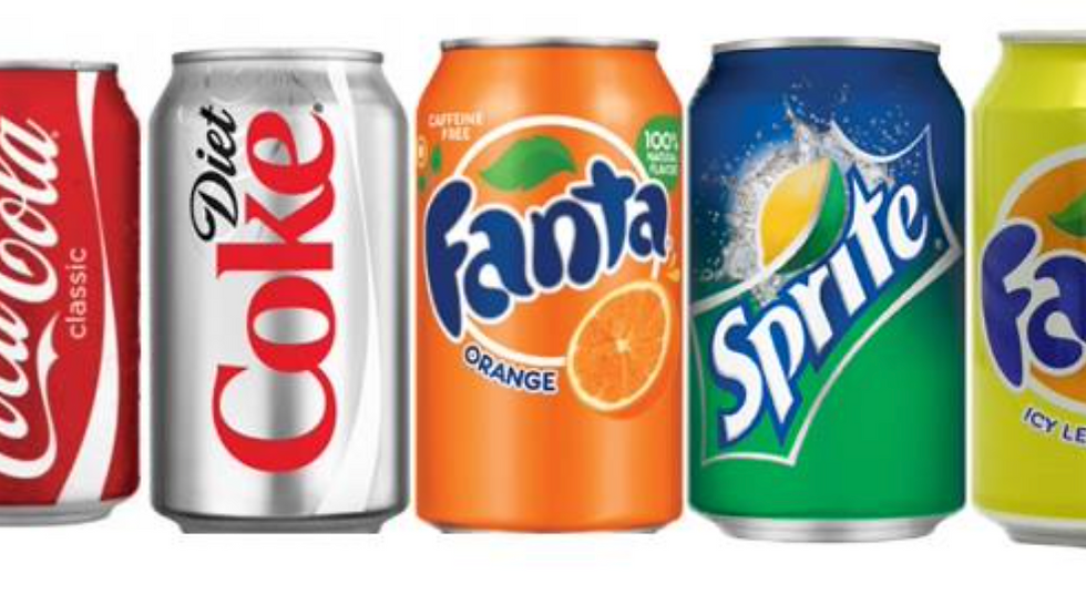 Coca-cola, appelsap, fristi, cecemel, icetea, fanta, sprite, zero