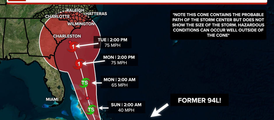 Potential Tropical Cyclone 9 the odds of impacts directly to the Carolinas are increasing.