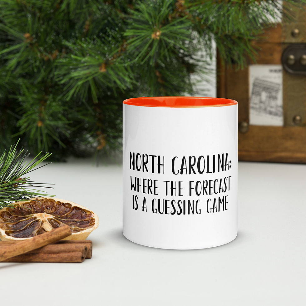 Thumbnail: "North Carolina: Where the forecast is a guessing game" Mug with Color Inside
