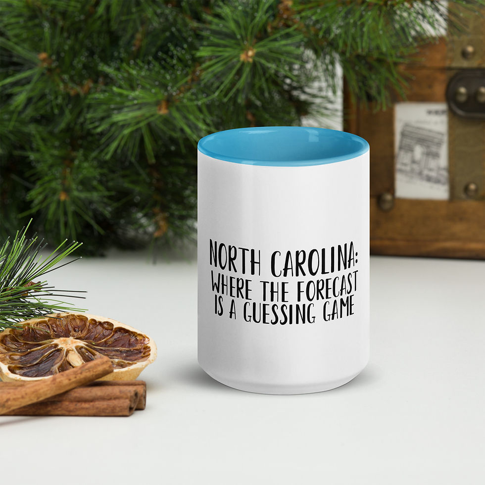 Thumbnail: "North Carolina: Where the forecast is a guessing game" Mug with Color Inside