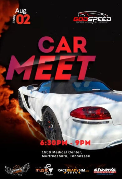 Flyer for Godspeed Car Meet