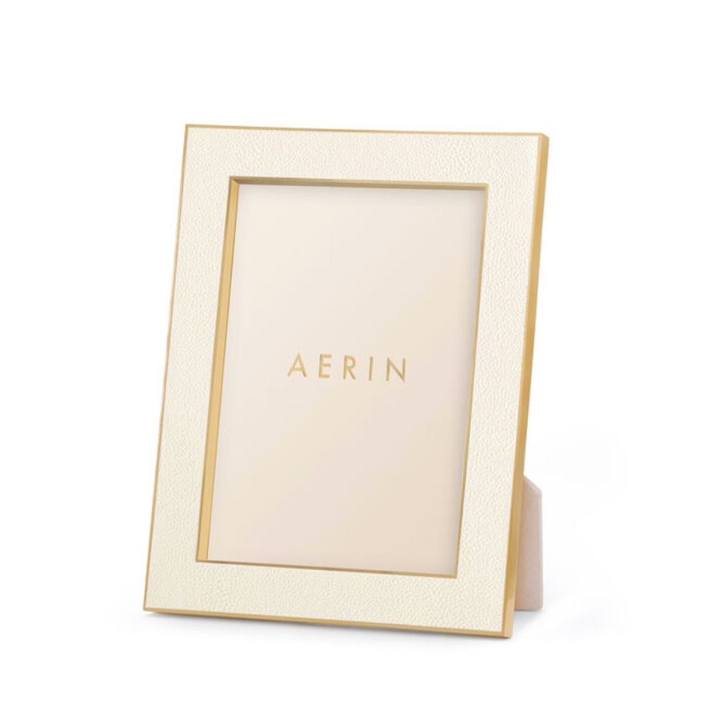 AERIN Classic Shagreen 5x7 Frame, Cream