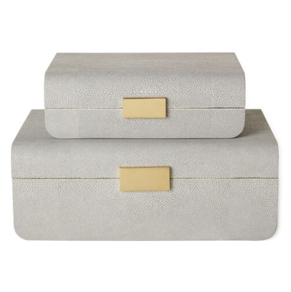 Thumbnail: AERIN Modern Shagreen Small Jewellery Box