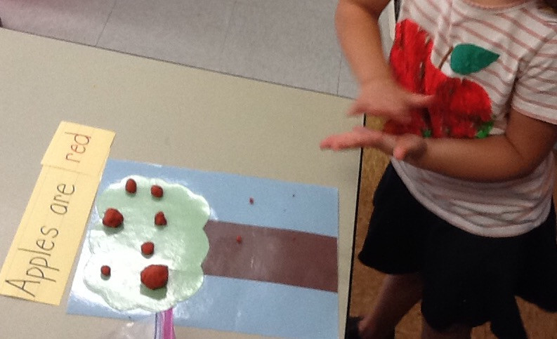 play dough image to match text