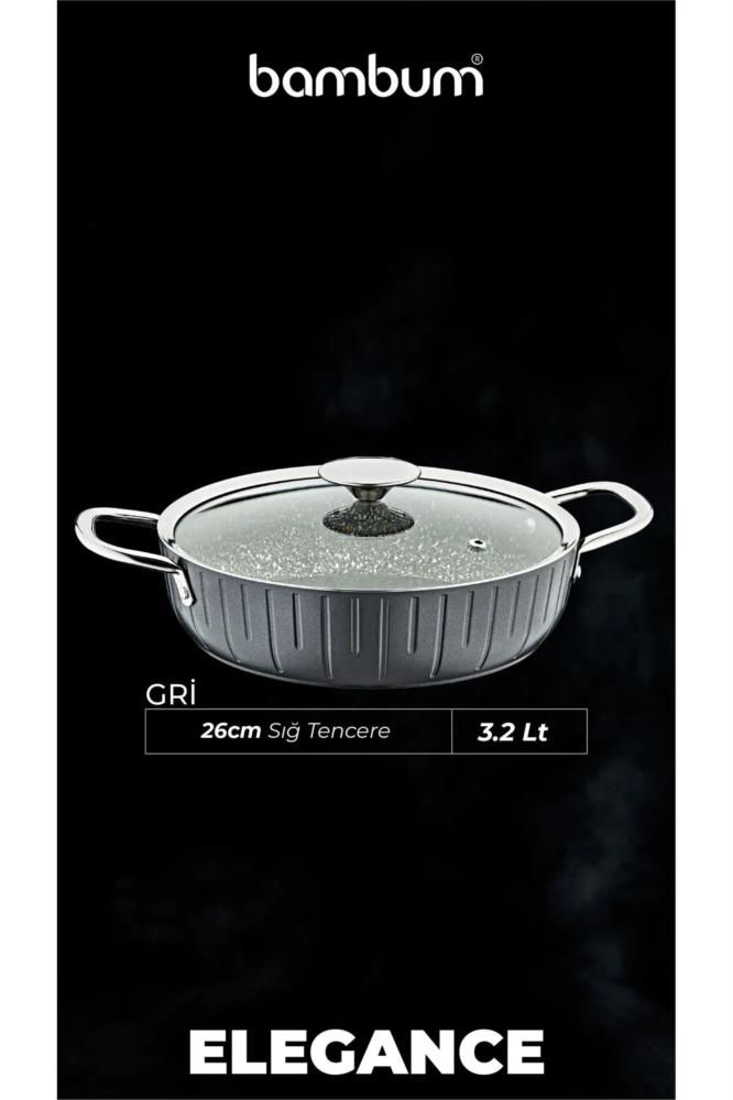 Thumbnail: Bambum Elegance 14 Parça Tencere Ve Sunum Seti Gri