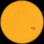 Image of the Sun with sunspots visible.