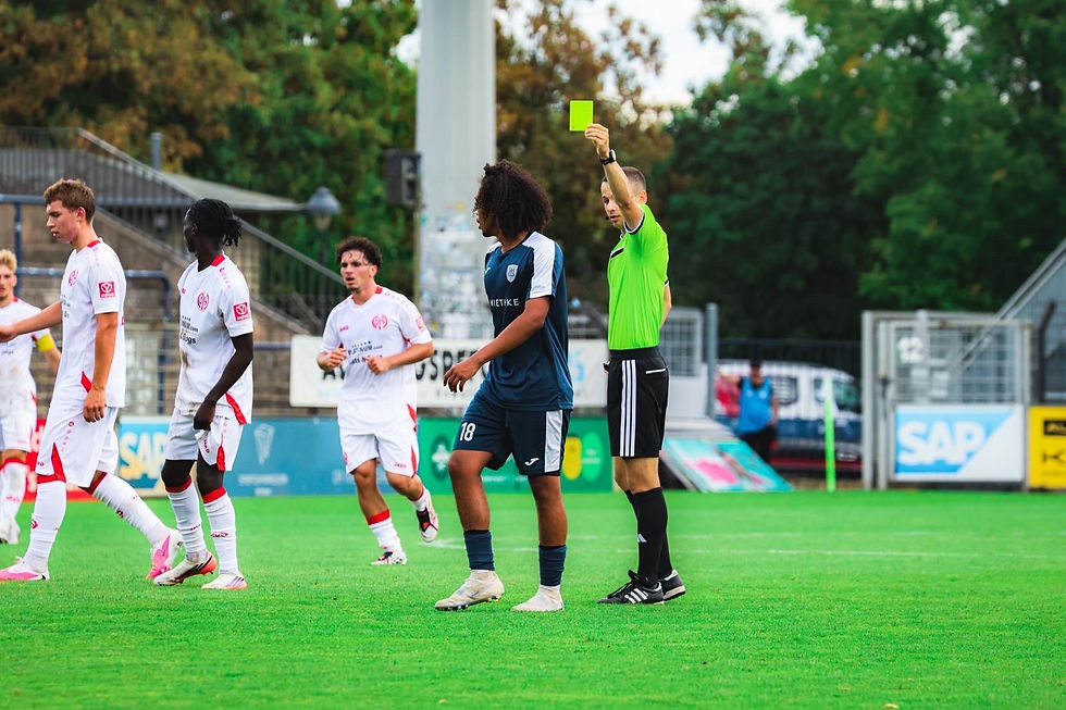 Psalm getting a yellow card during a game
