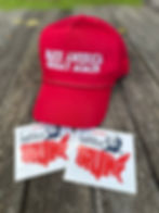 MAGA Red Embroidered Ball Cap with FREE Decal