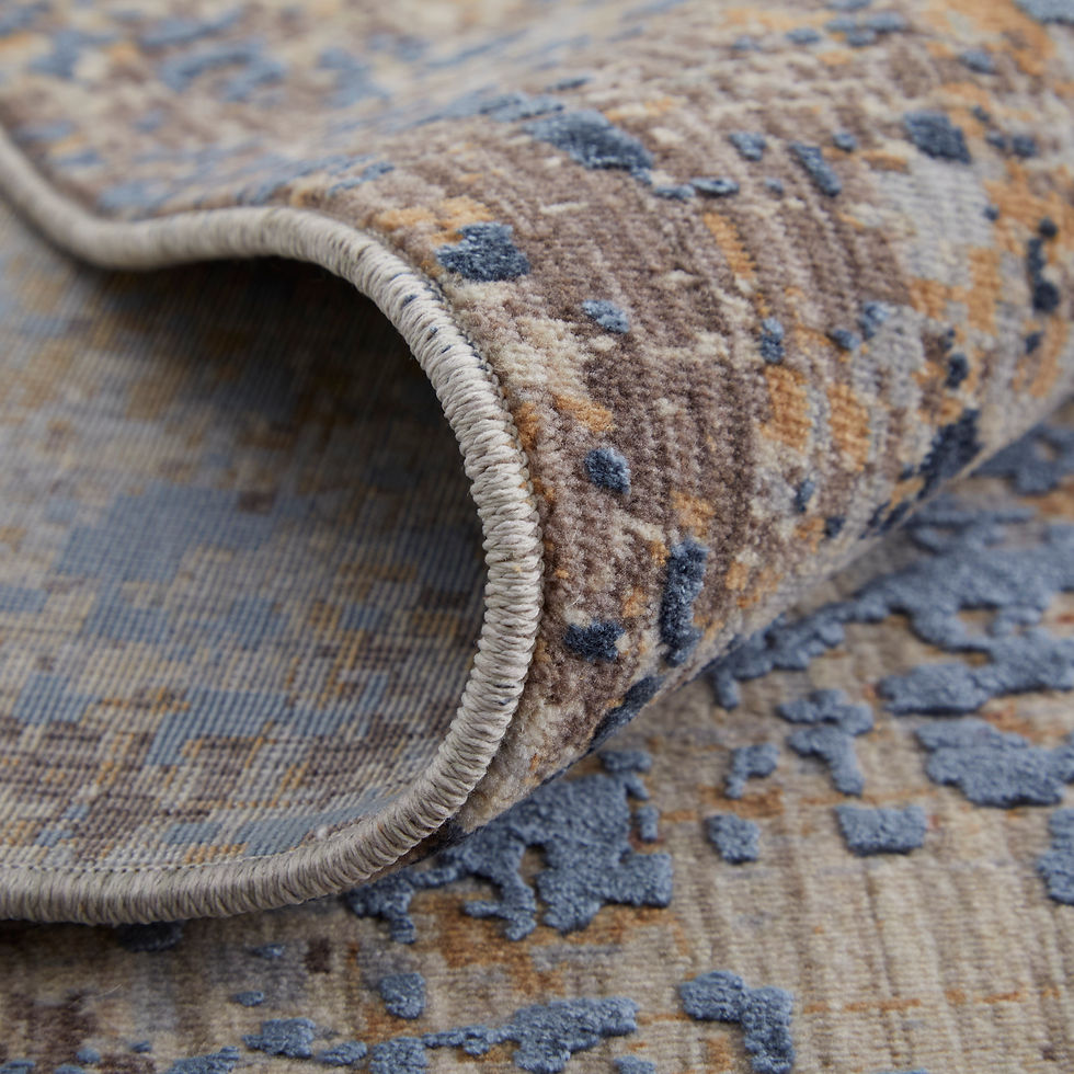 Thumbnail: Pryor Modern Watercolor, Blue/Tan/Brown