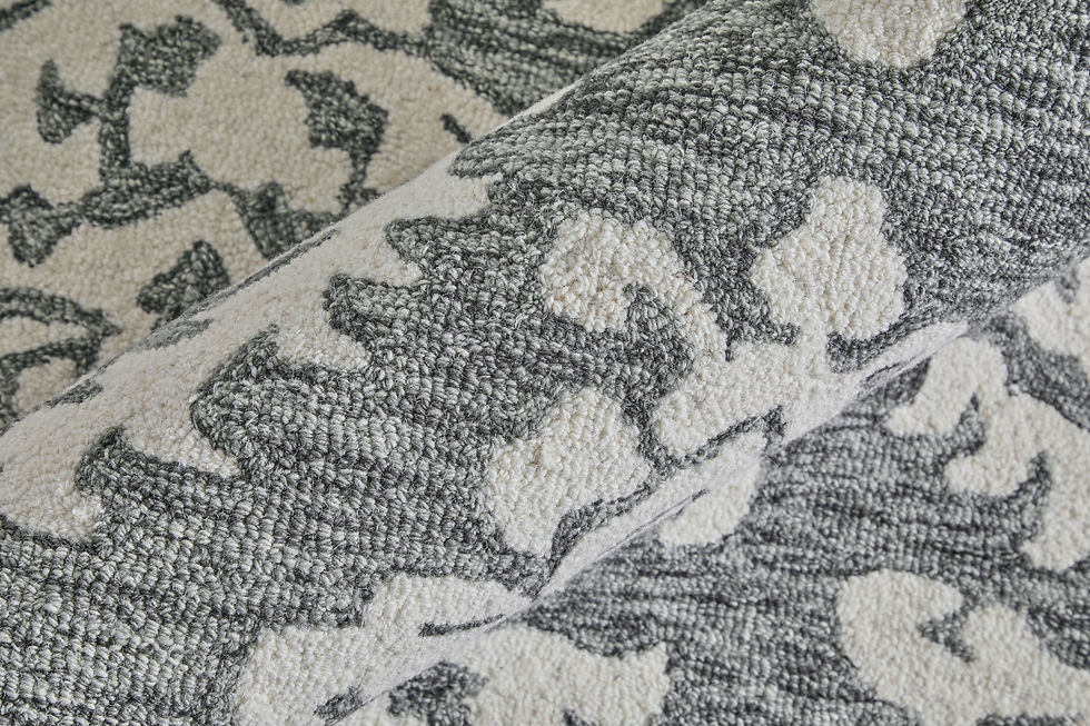 Thumbnail: Belfort Traditional Floral & Botanical, Gray/Ivory/Black