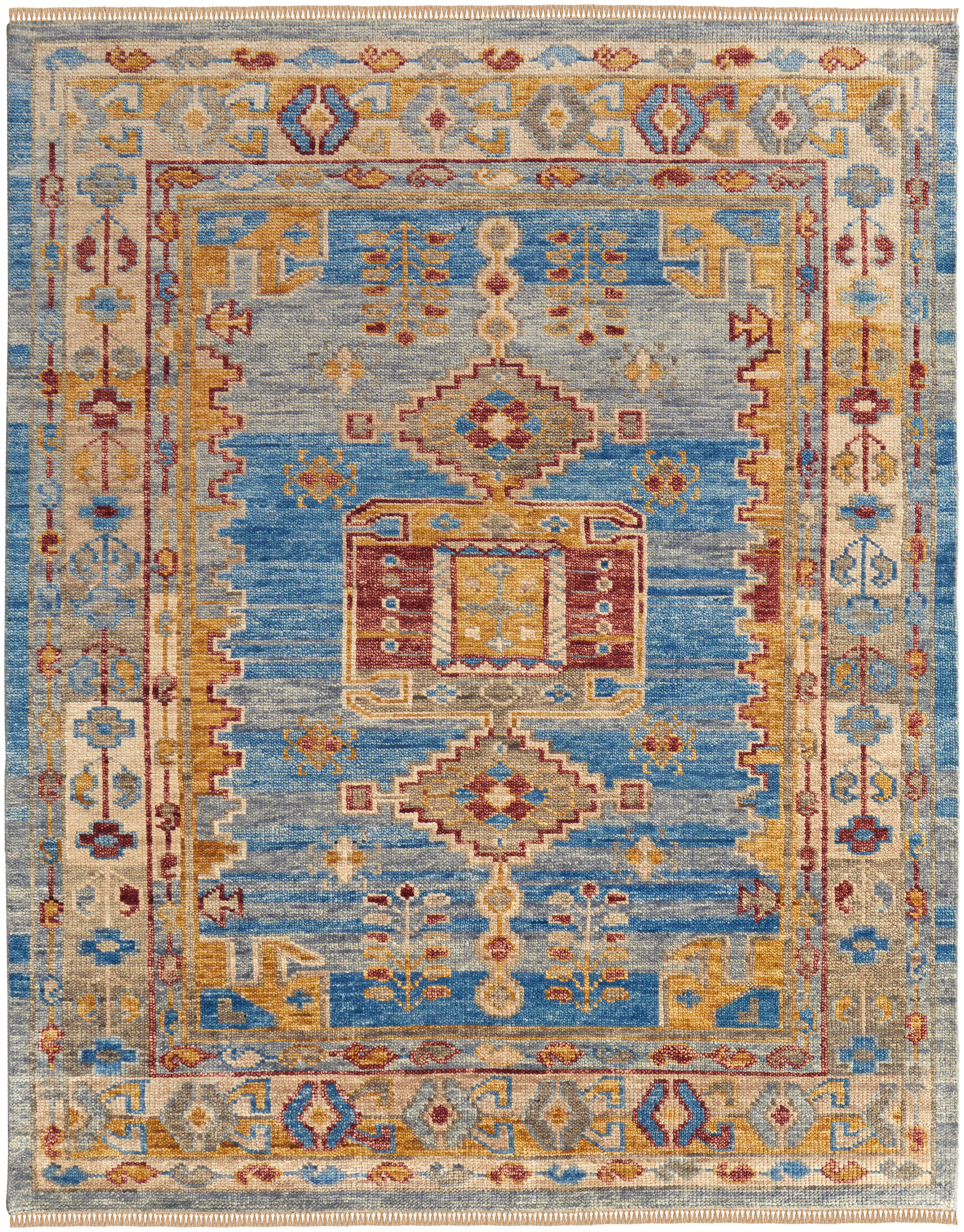 Fillmore Traditional Geometric, Blue/Yellow/Red