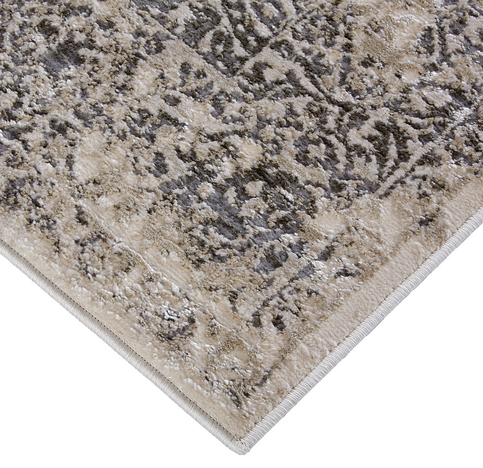 Thumbnail: Prasad Modern Distressed, Ivory/Gray/Black